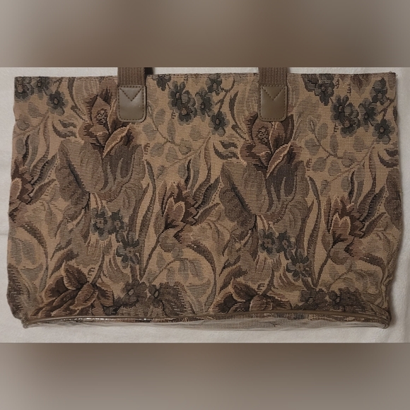 Diane Von Furstenburg Vintage 80s Floral Tapestry Tote Weekend Shoulder Bag - Picture 5 of 16